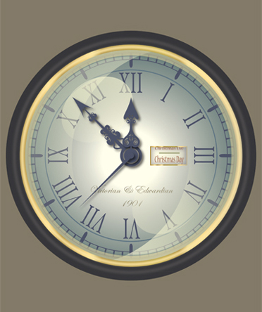 vignette christmas clock