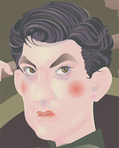 vignette swiss clockman face