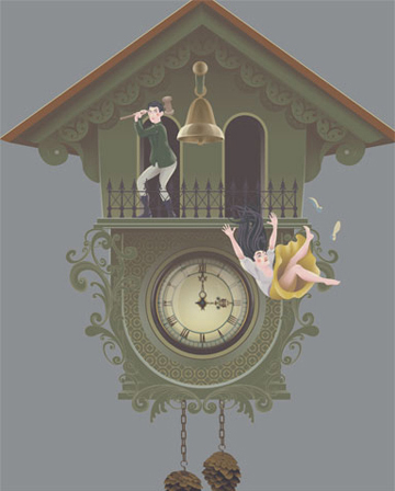 vignette swiss clock